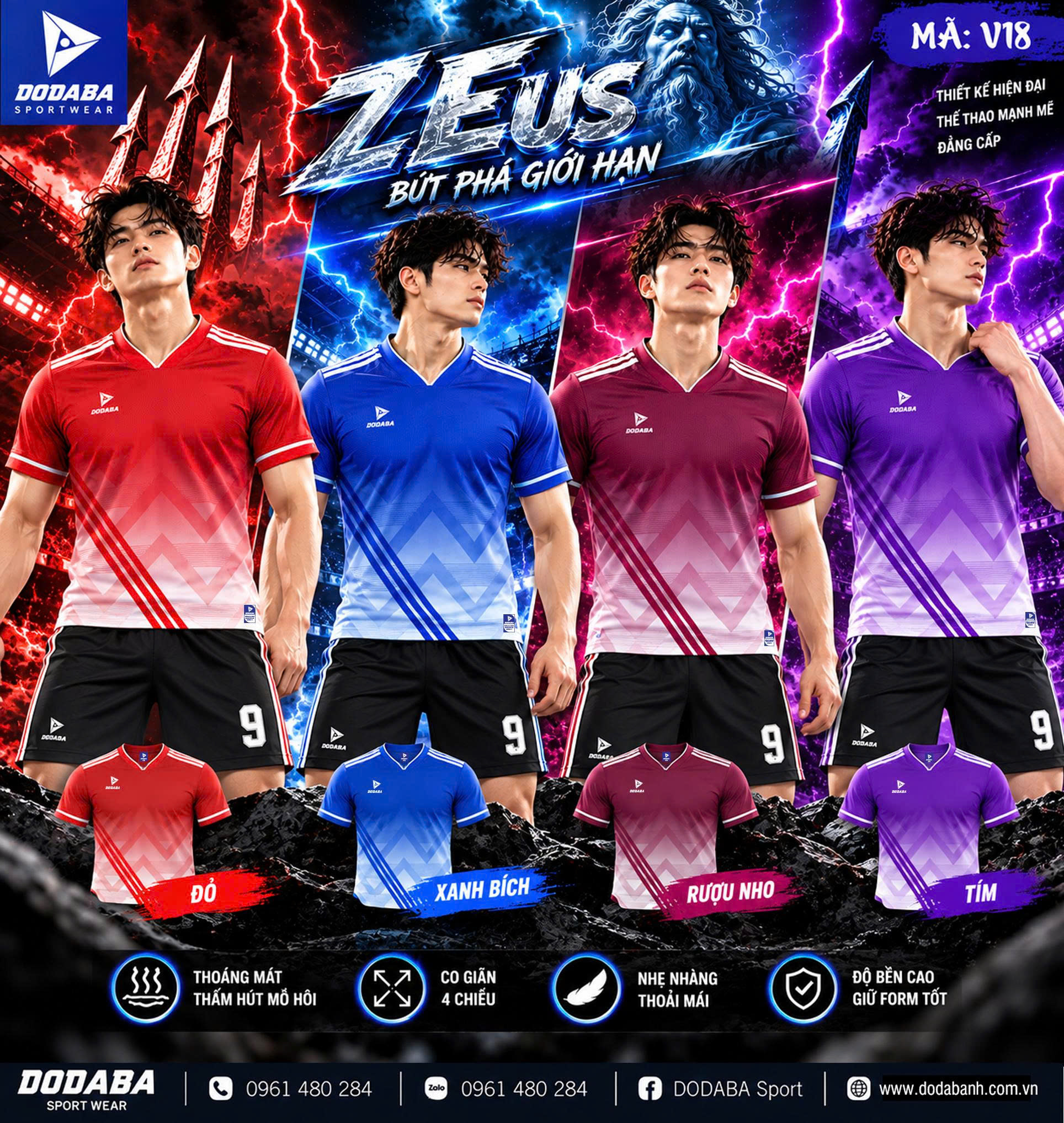 áo bóng đá thiết kế zeus đẹp