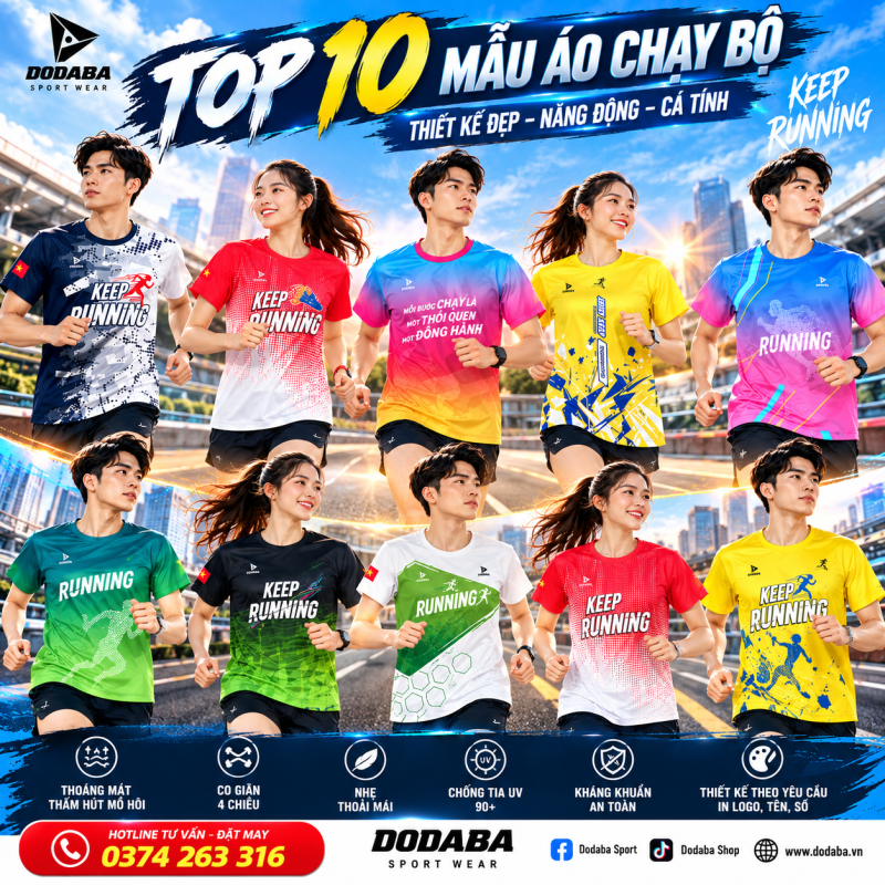 áo chạy bộ thiết kế đẹp