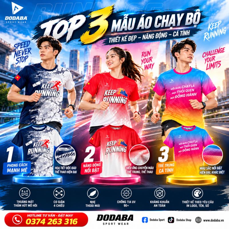 áo chạy bộ thiết kế đẹp