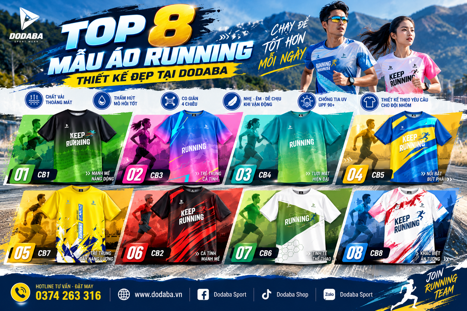 áo running thiết kế 2026